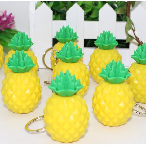 Móc khoá quả dứa có đèn led MKL8a phát âm thanh cute dễ thương