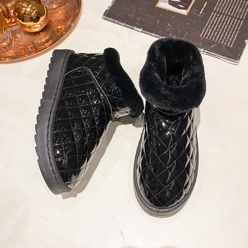 Giày Bốt Da Chống Trượt Giữ Ấm Thời Trang Cho Nữ