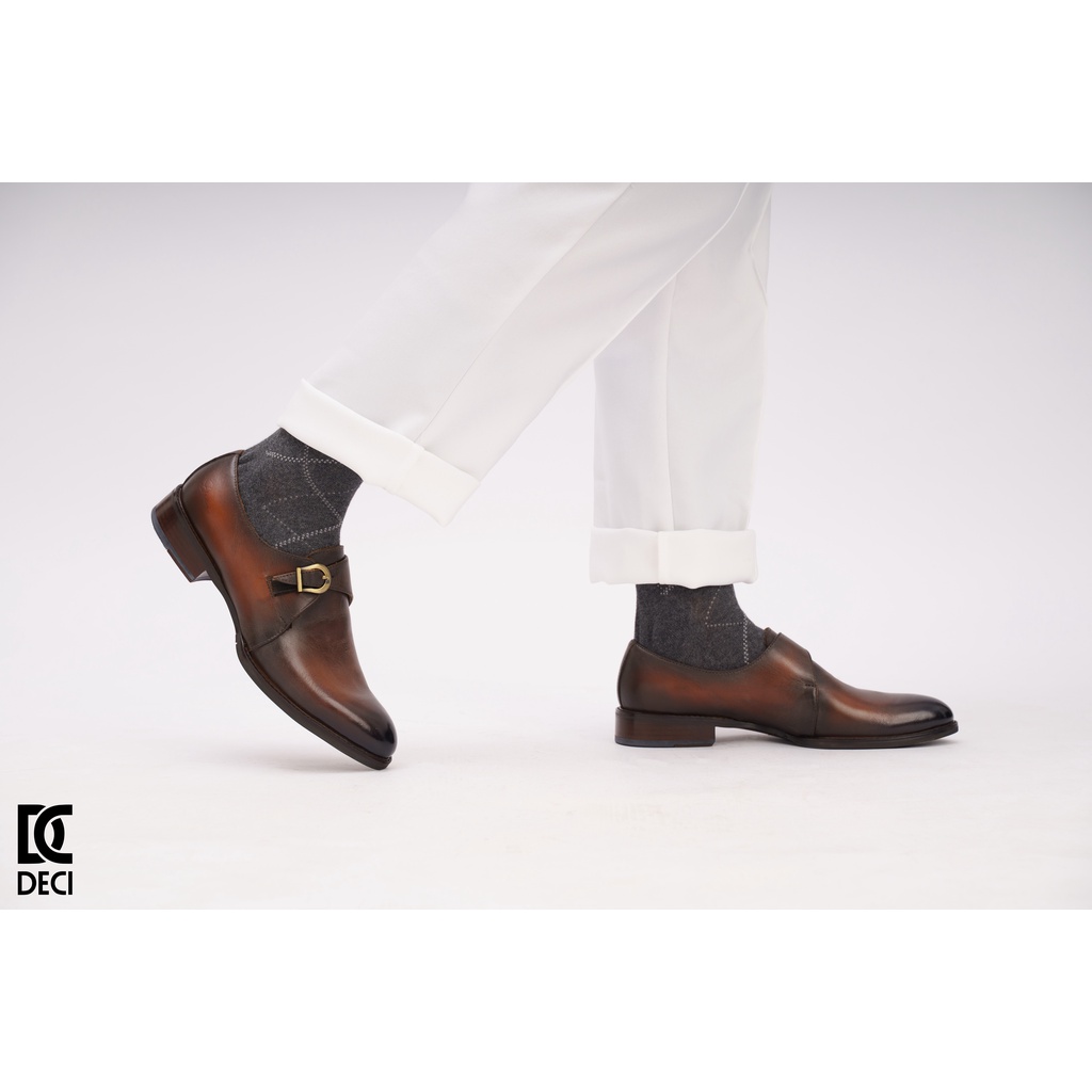 Giày tây công sở DECI da bò dòng MONKSTRAP AH01