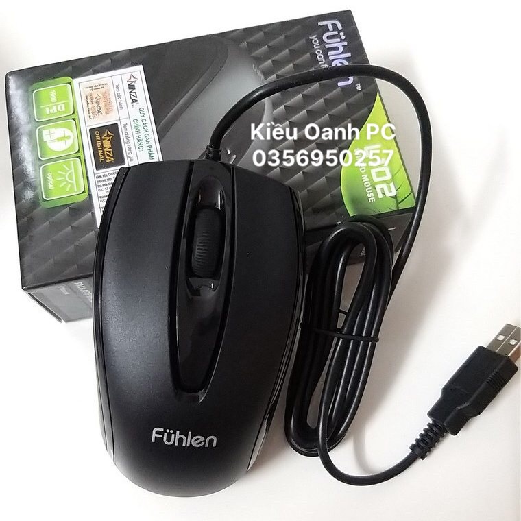 Chuột có dây Fuhlen L102 (USB/Đen) - Mới Chính hãng Ninza BH 24 Tháng - Mua kèm Tấm lót chuột | BigBuy360 - bigbuy360.vn