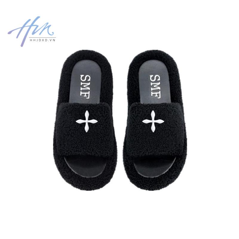 Dép Lông Cừu Đế Dày Phong Cách Thời Trang Mới 2022 Dành Cho Nữ