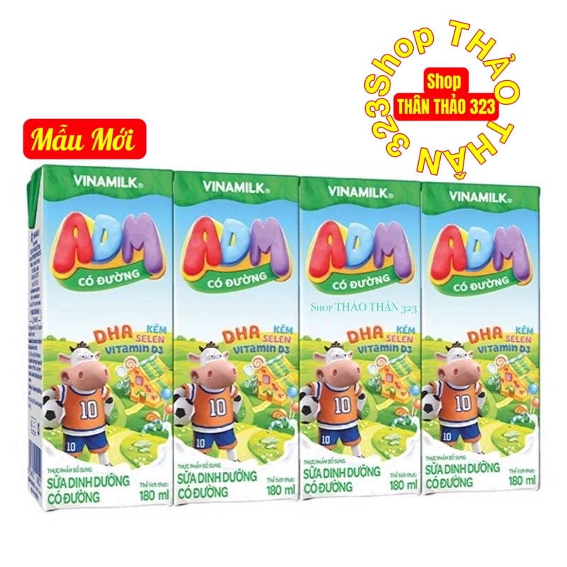 ❤MẪU MỚI -Sữa Dinh Dưỡng ADM Gold Vinamilk 180ml (1lốc 4 hộp)