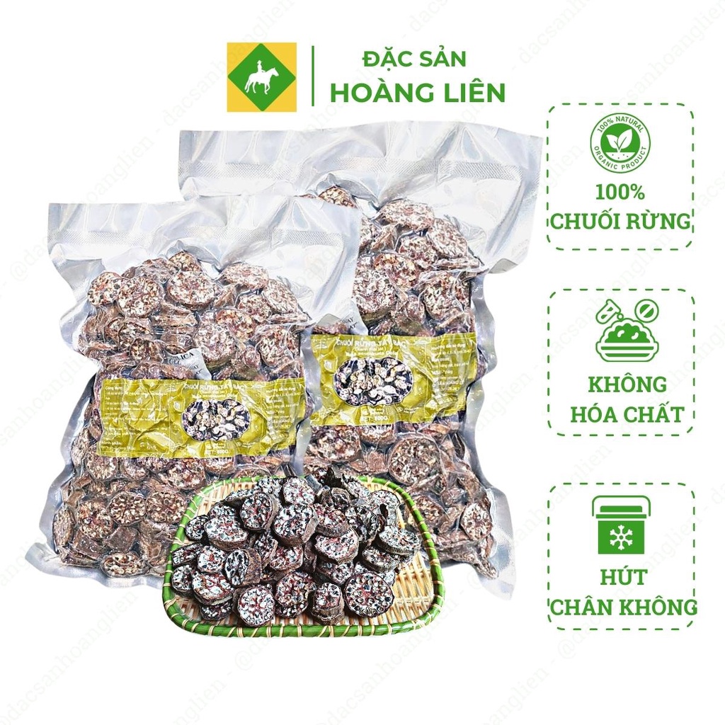 Chuối hột rừng ngâm rượu đặc sản tây bắc, chuối hột khô thái lát - Hoàng Liên