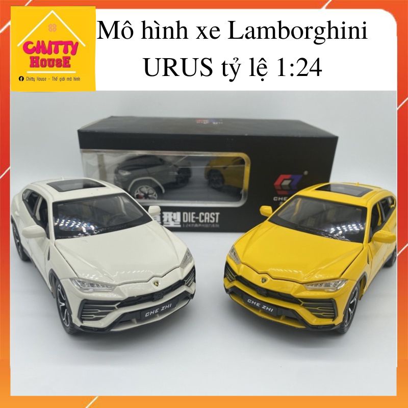 Mô Hình Xe Lamborghini URUS Tỷ Lệ 1:24 Đánh Lái, Bấm Còi Xe Hãng Chezhi