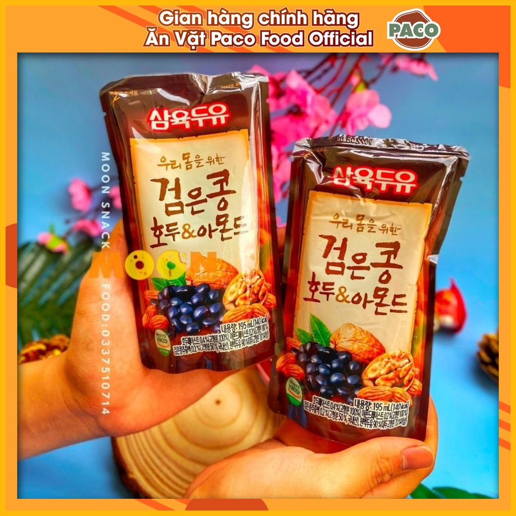 Sữa óc chó hạnh nhân đậu đen Sahmyook Foods nhập khẩu Hàn Quốc 195ml