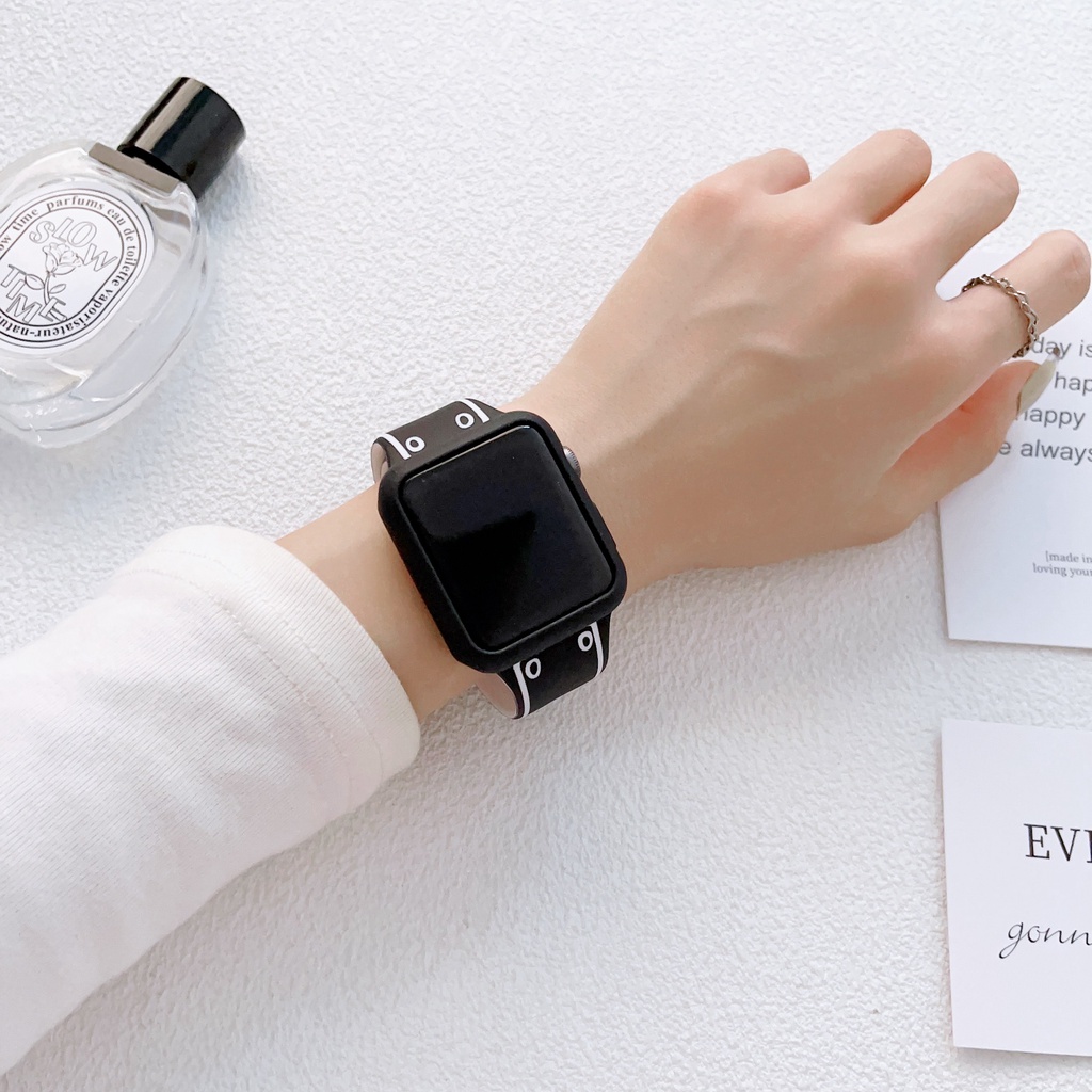 Dây Đeo Silicon Thời Trang Cho Đồng Hồ Thông Minh iWatch 38 40 41 42 44 45mm Series 8 7 6 SE 5 4 3 2 1
