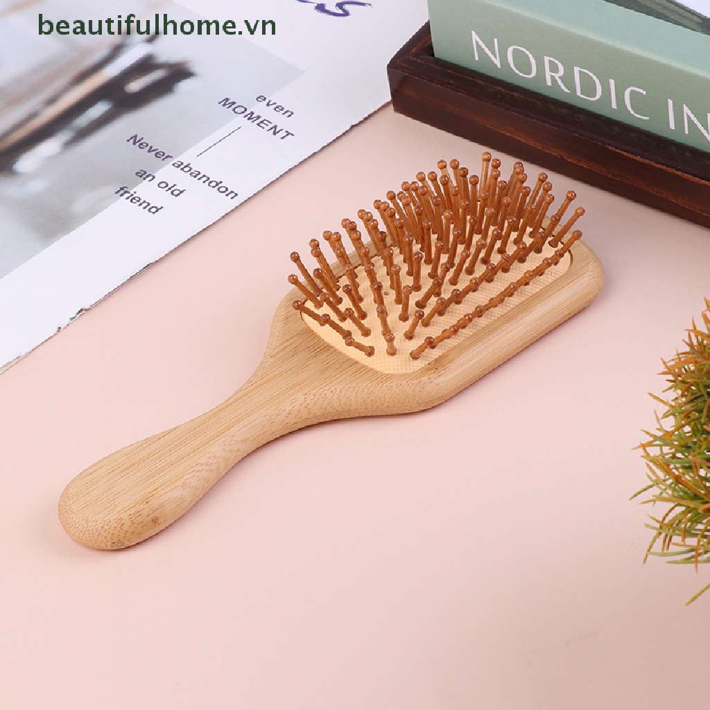1 Lược Chải Tóc Bằng Tre Mát Xa Da Đầu Chống Tĩnh Điện