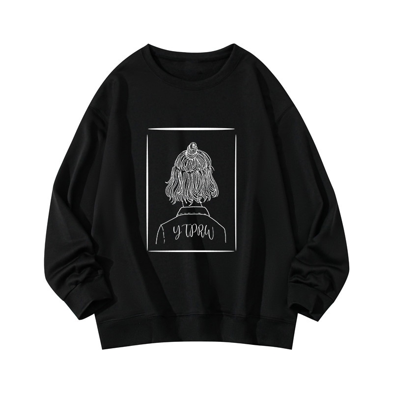 NRVP Áo Thun Nữ Dài Tay Dáng Rộng In Hình Phong Cách Hàn Quốc Mới