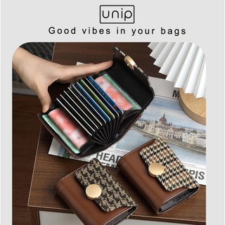 Ví đựng thẻ nữ phối da nhỏ gọn - Unip