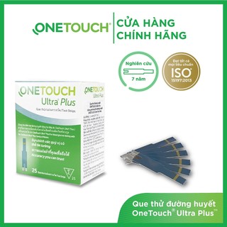 Que thử đường huyết one touch ultra plus hộp 25 que