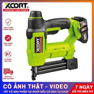 Súng bắn đinh pin , máy bắn 2 loại đinh U và T xcort