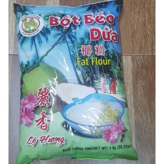Bột Béo Dừa Lệ Hương | Bịch 1 Kg | Nguyên liệu làm bánh, chè, kem lạnh | Date Mới