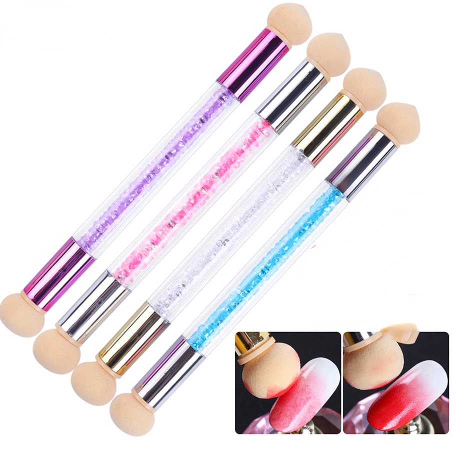 Bộ Cọ Xốp Màu Gradient Dùng Trang Trí Móng Tay Nghệ Thuật