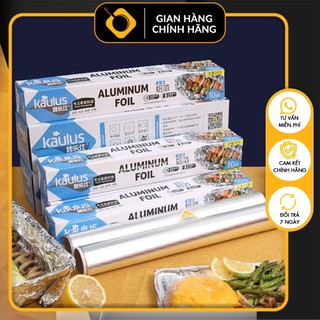 Cuộn giấy bạc nướng nhôm 10 mét kaulus, bọc thực phẩm dùng cho nồi chiên không dầu, lò nướng - av12