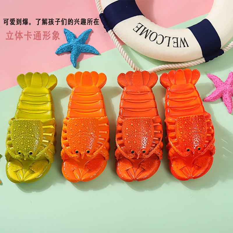 Dép Đi Biển Chống Trượt Hình Tôm Hùm Phong Cách Mới Mùa Hè Cho Mẹ Và Bé