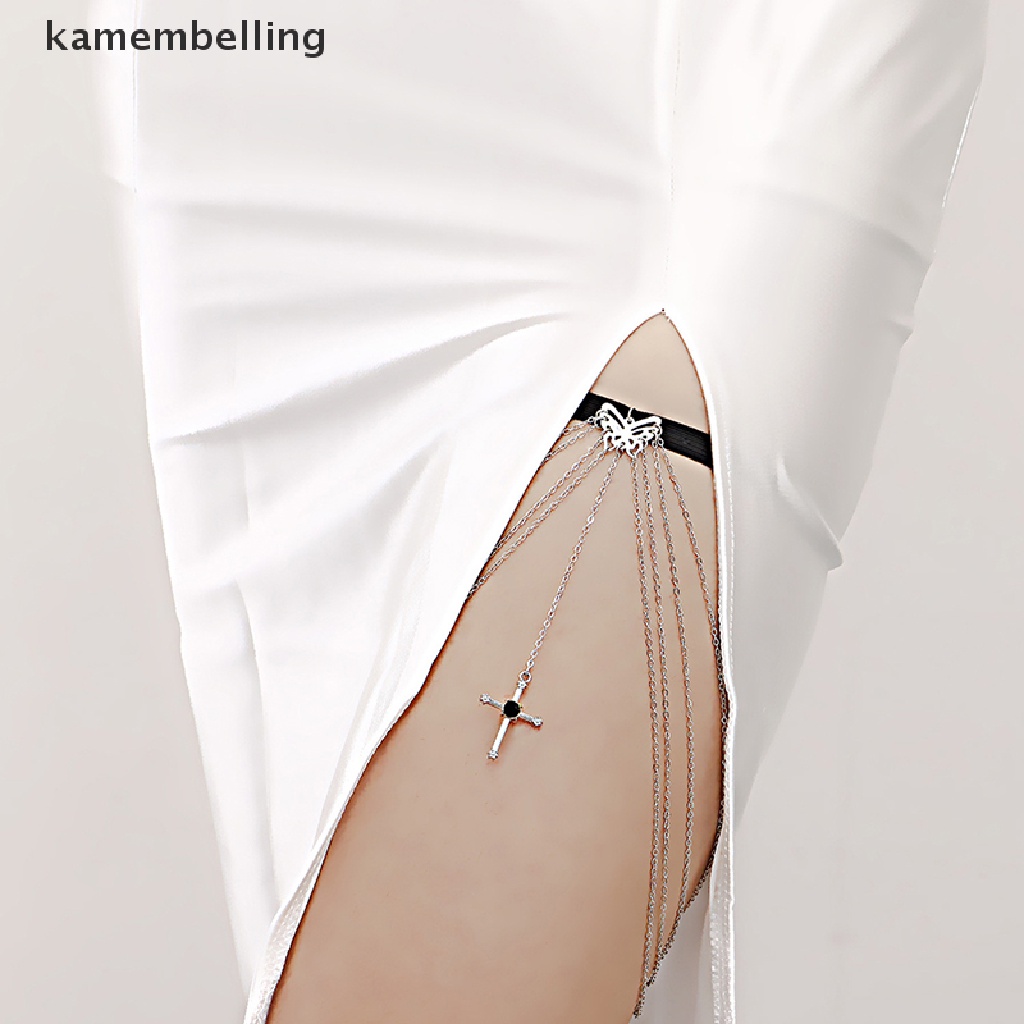 Dây Đeo Đùi Nhiều Lớp Họa Tiết Bướm Rỗng Trang Trí Tiệc Cho Nữ