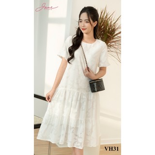 Váy voan dáng suông dài vintage đi chơi đi tiệc Jane Store VH31