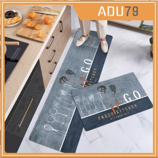 [FREESHIP❤️] Bộ 2 Thảm Bếp 3D Lót Chân Chống Trượt - Set 2 Cái Đế Dày Hàng Cao Cấp: 40x60cm và 40x1m2