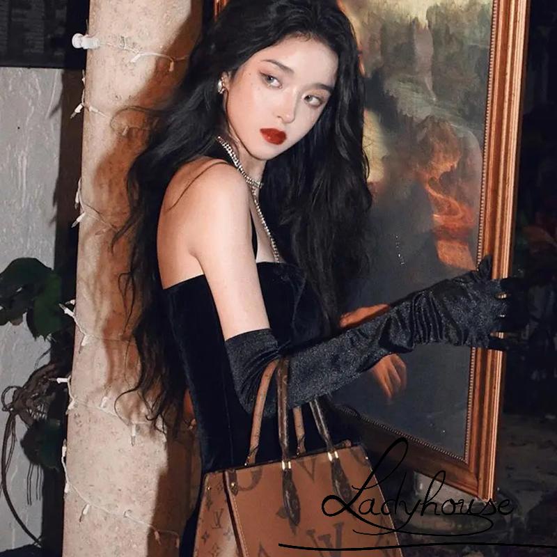 Đầm Dài Không Tay Hở Lưng Dáng Ôm Gợi Cảm Cho Nữ