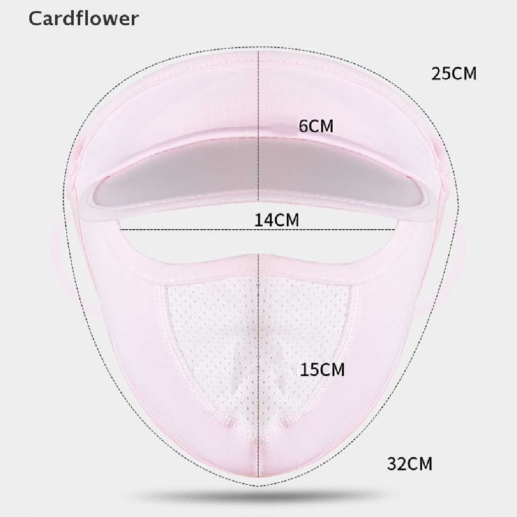 &lt; Cardflower &gt; Mặt Nạ Vải Lụa Lạnh Mỏng Thoáng Khí Dáng Dài Che Phủ Toàn Diện Cho Nữ Vào Mùa Hè