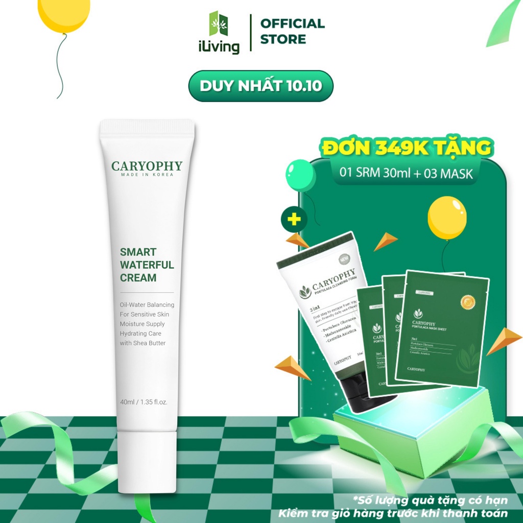Kem dưỡng ẩm và phục hồi Caryophy Smart Waterful Cream 40ml ILIVING-CARKDM40