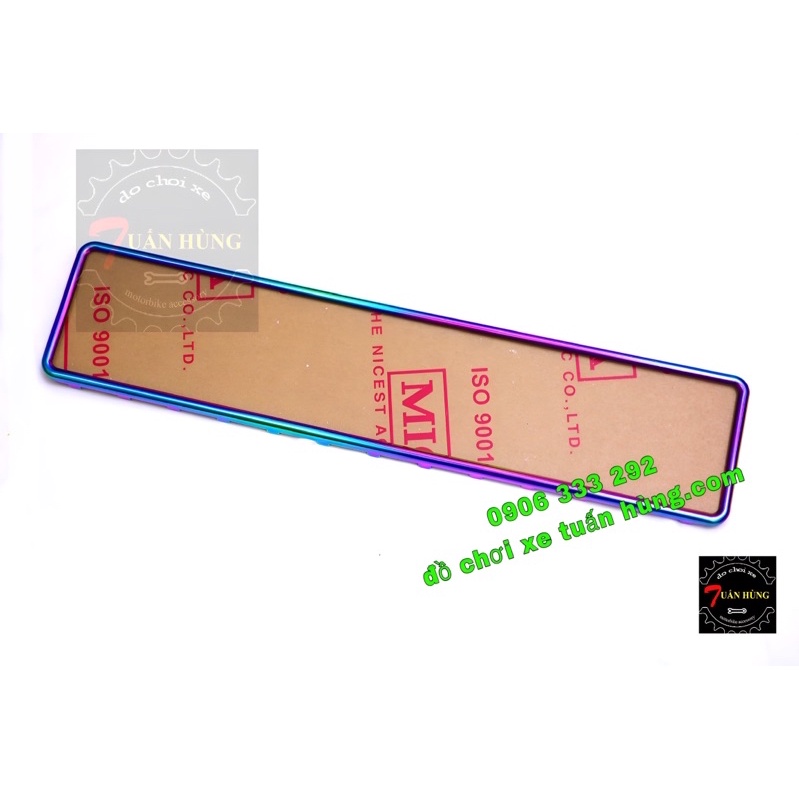 Khung biển số  inox gắn xe Ô TÔ/ 7 màu titan mẫu mới và cũ