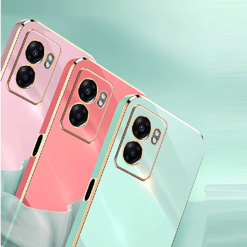 Ốp Điện Thoại Silicon Mềm Viền Thẳng Hình Khối Rubik 6D Cho Oppo A17 A17K A57 A57S A77 A77S A76 A96