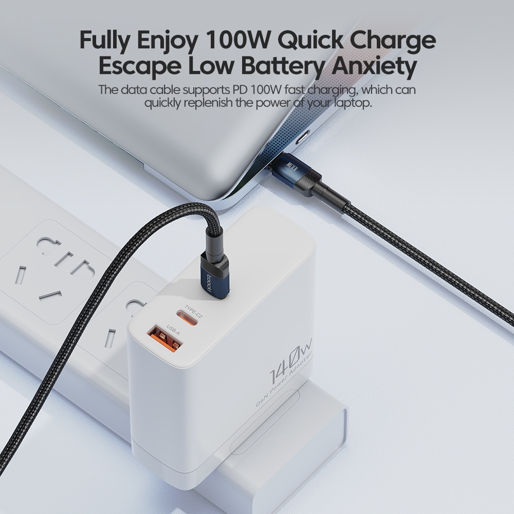 Dây Cáp Sạc Nhanh 100W USB Type C Sang Type C 60W Cho Máy Tính Bảng Samsung Xiaomi