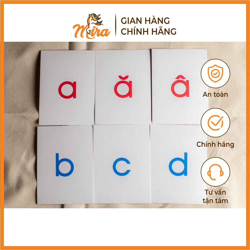 Montessori - Bộ thẻ chữ cái tiếng Việt - in thường - Mira Toys