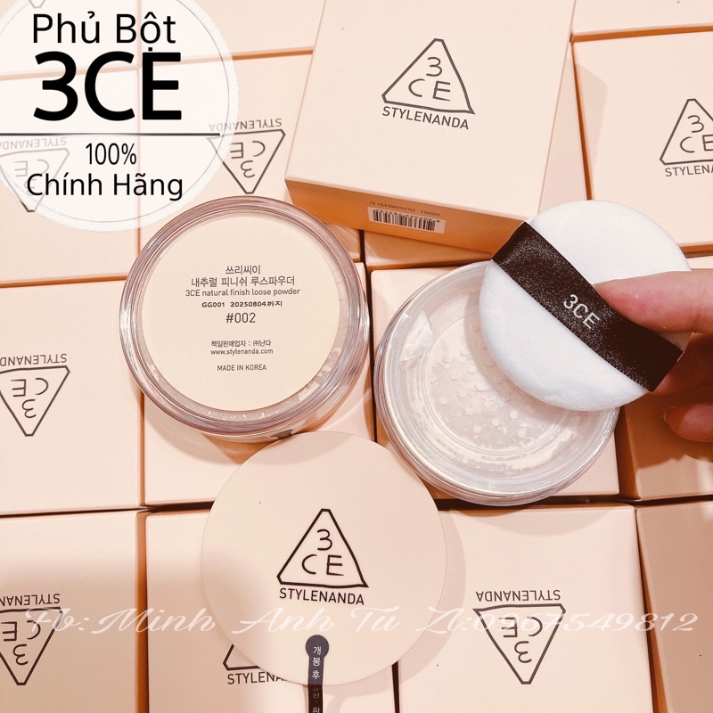 Phấn Phủ Bột 3CE Blur Filter Powder Chỉnh Màu Da Che Khuyết Điểm