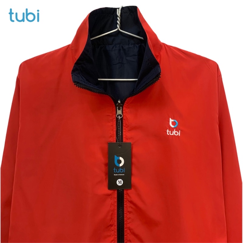 Áo khoác Tubi 2 Mặt Màu Đỏ - Xanh Đen