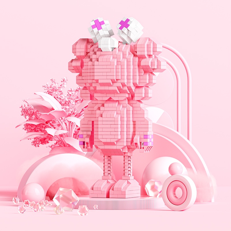 Đồ Chơi Lắp Ráp Lego Hình Gấu kaws Độc Đáo