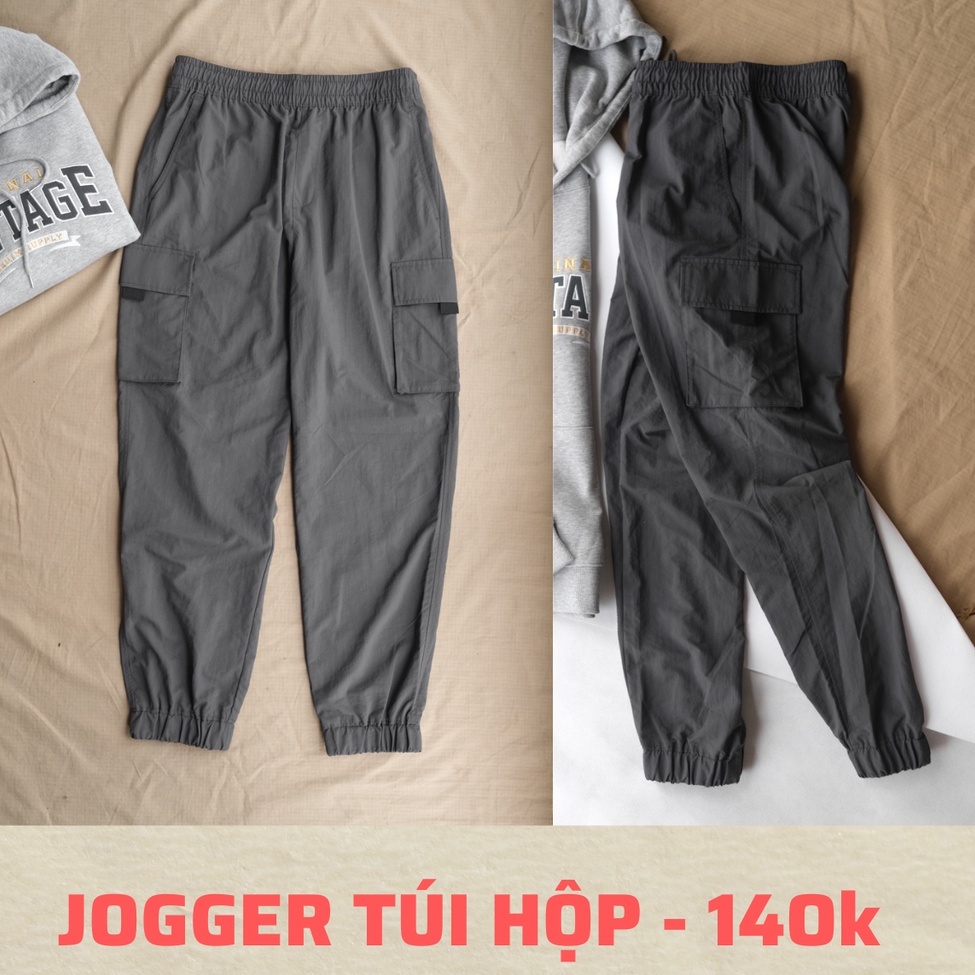 Quần jogger túi hộp chất vải gió thô kẻ ô hàng xuất Hàn - THEGATE | BigBuy360 - bigbuy360.vn