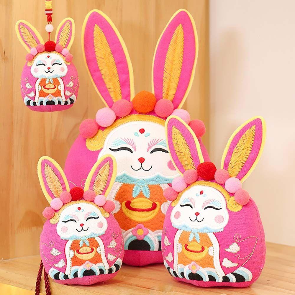 DARNELL Thỏ Nhồi Bông Dễ Thương Phong Cách Trung Hoa