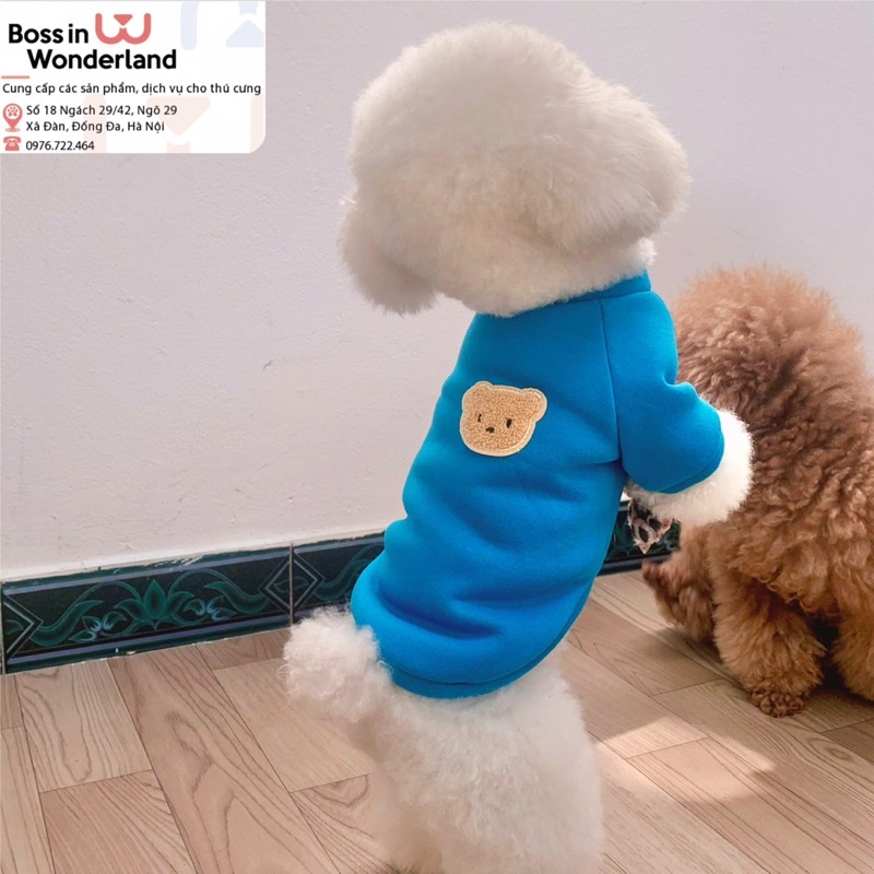 Áo nỉ bông gấu dài tay cho thú cưng