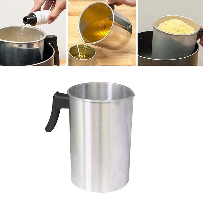 Nồi Nấu Chảy Sáp Nến Bằng Nhôm 4 Âm Không Đổ Tiện Dụng