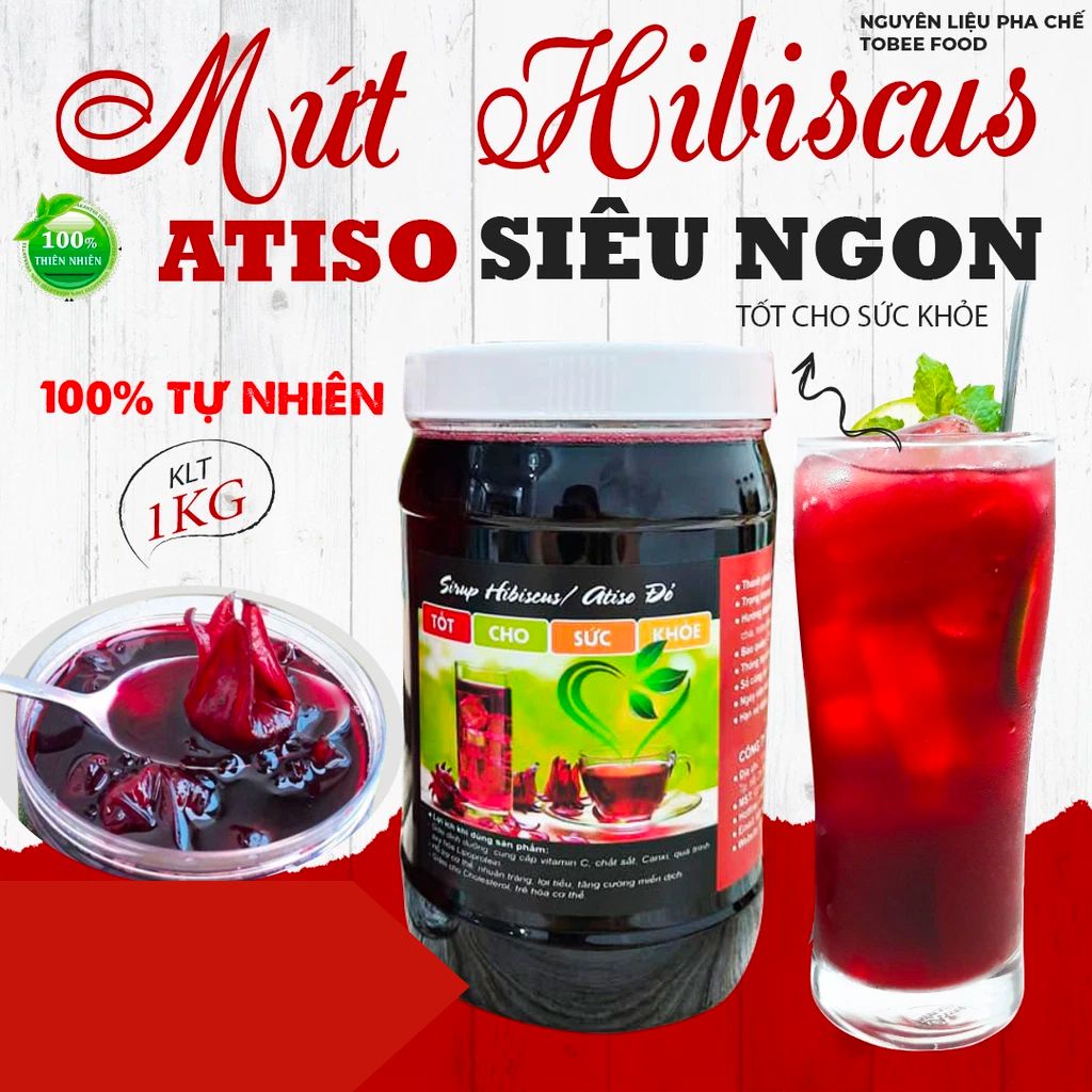 Trà Atiso , Nước cốt Atiso ngâm đường chua ngọt GoldFood hộp 1kg đặc Sản Miền Bắc