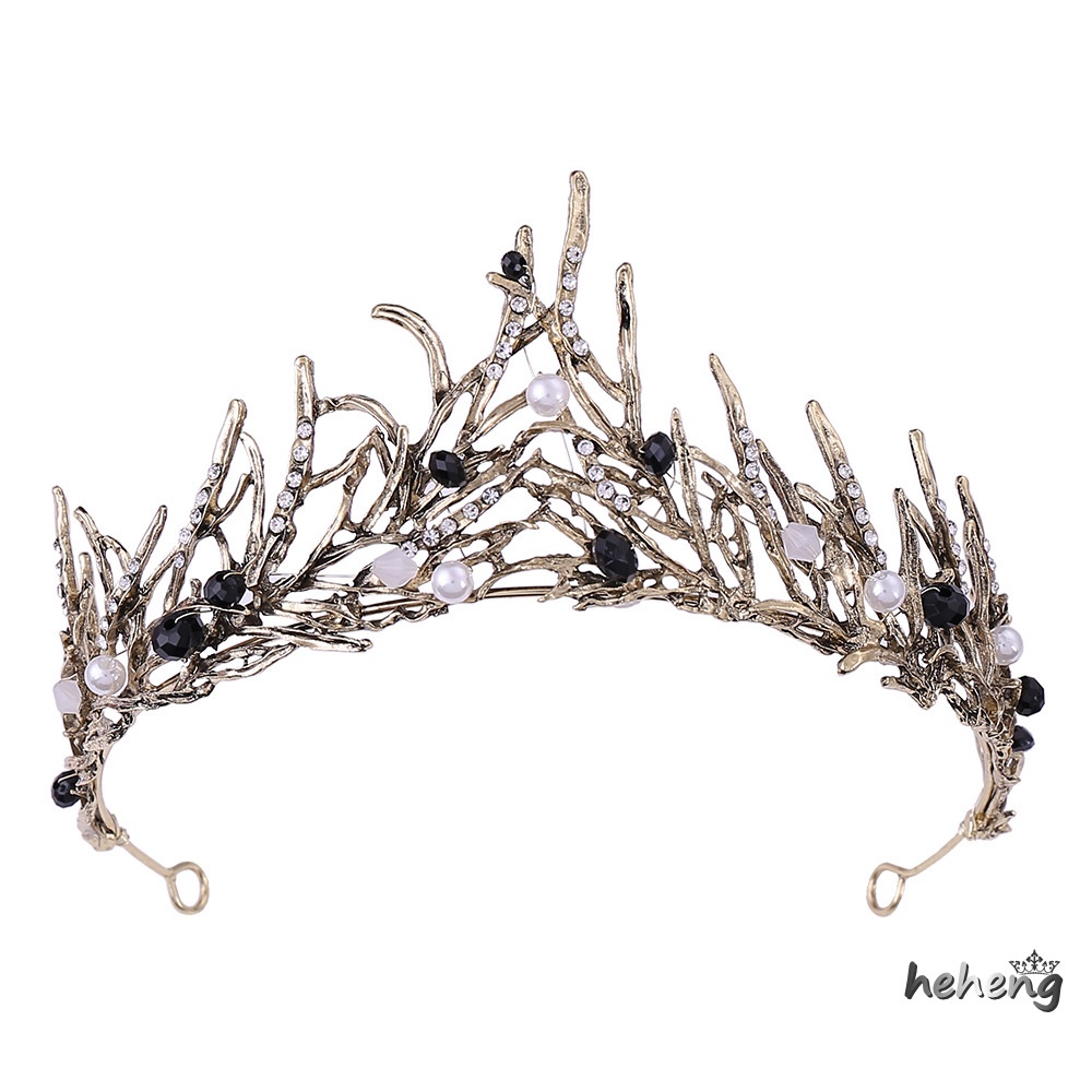 Vương Miện Đính Ngọc Trai Handmade Phong Cách Châu Âu Cho Nữ