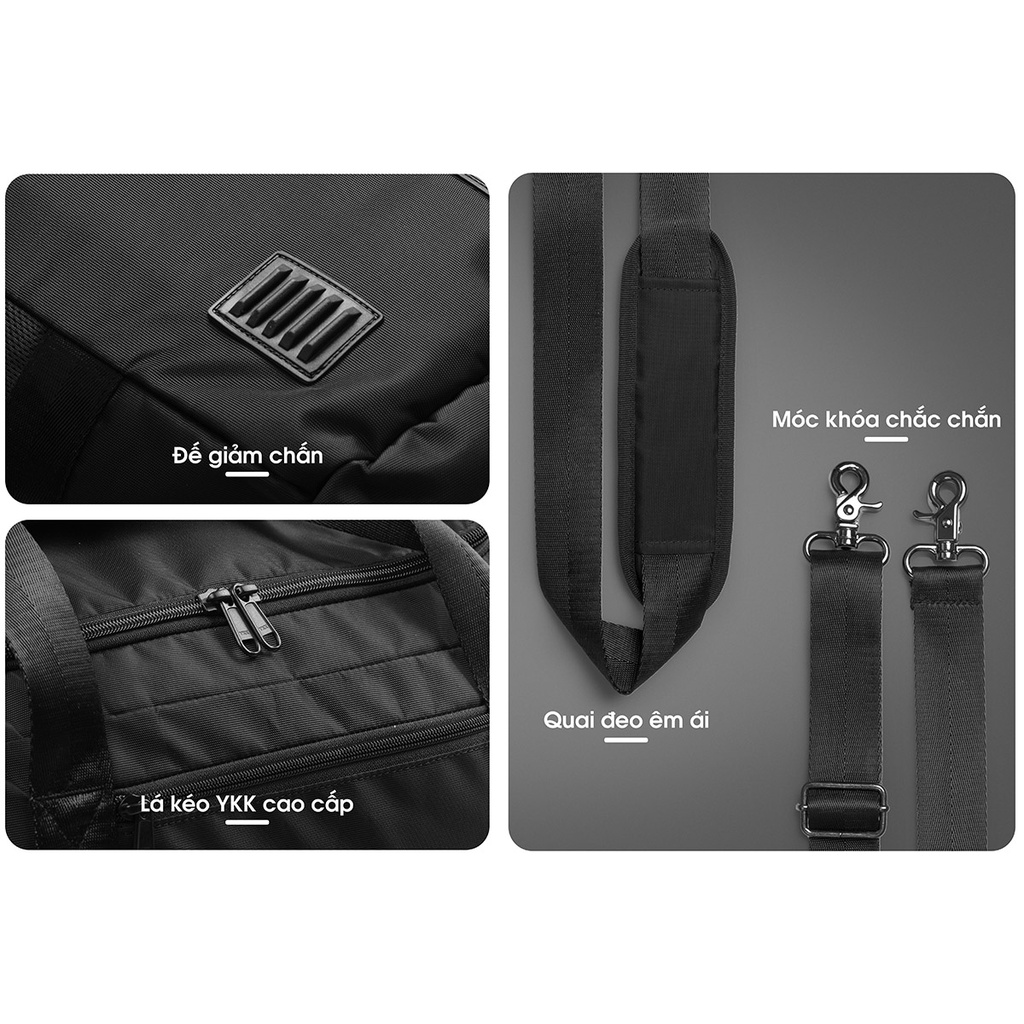 Túi du lịch Kingbag Sky vải trượt nước, sức chứa lớn, có ngăn để giày - Hàng Chính Hãng