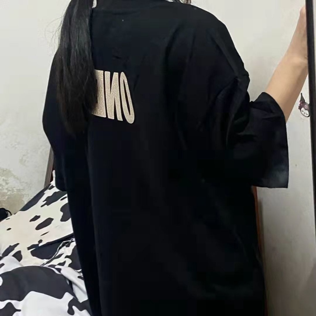 NRVP Áo Thun Unisex Mùa Hè Dáng Suông Tay Cộc Phong Cách Hàn Quốc Cho Nam Nữ