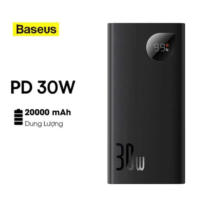 Pin dự phòng sạc nhanh 30W Baseus Adaman 2 dung lượng 20000mAh cho IP máy tính bảng , smartphone