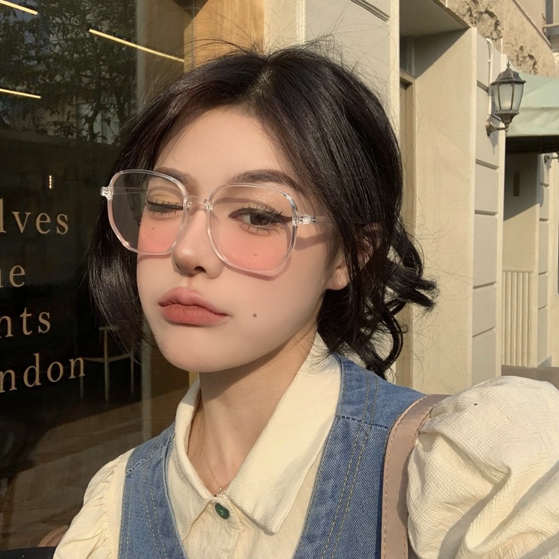 (KIQI-FASHION) COD Kính Mát Gọng Lớn Chống Ánh Sáng Xanh Dương Gradient Làm Đẹp Thời Trang Ngoài Trời / Model / Lễ Kỷ Niệm