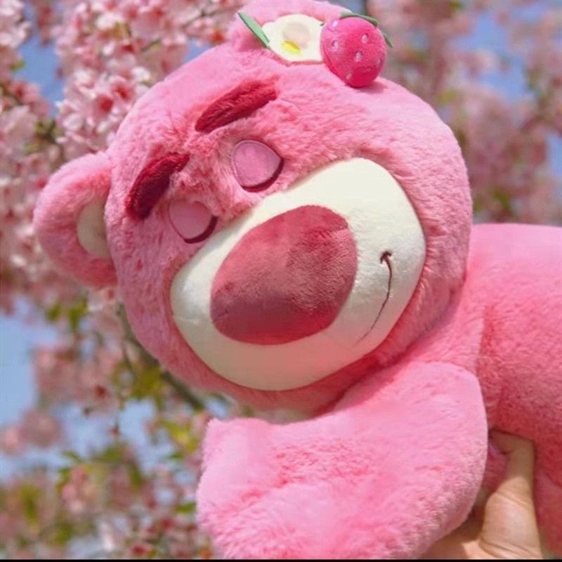 Gấu dâu Lotso lông mịn cao cấp loại 1 ôm ngủ dễ thương cho bé thú nhồi bông quà tặng