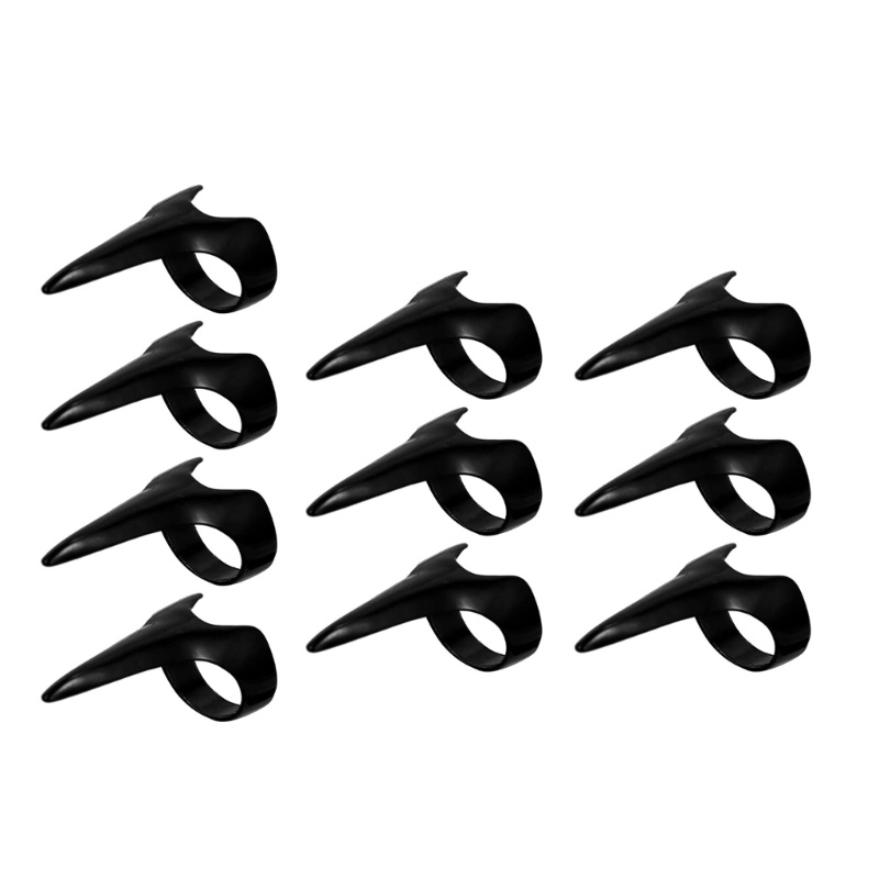 Set 10 Nhẫn Đeo Ngón Tay Trang Trí Móng Nghệ Thuật Phong Cách Gothic Punk Cổ Điển Cho Nam