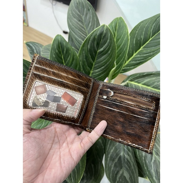 Ví da bò nguyên lông