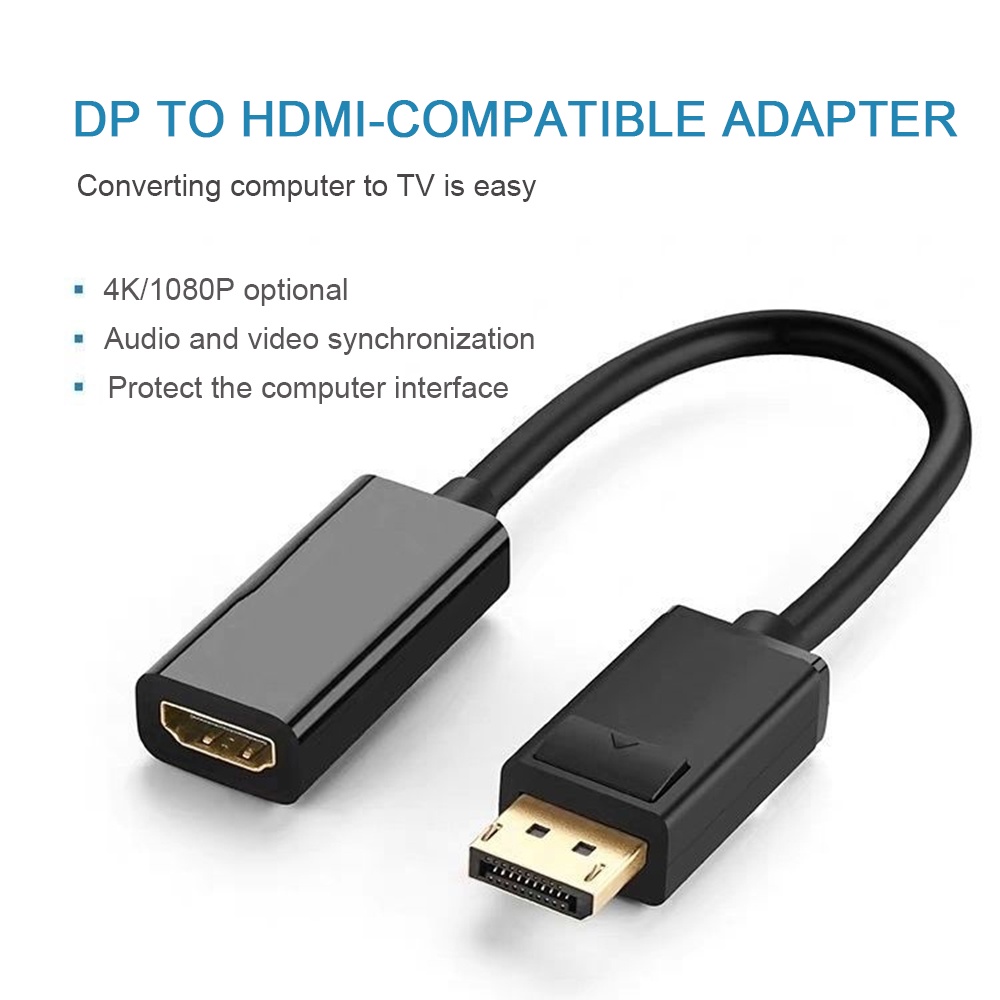 Cáp ChuyểN ĐổI Âm Thanh / Video 4K DisplayPort Sang HDMI Cho PC TV