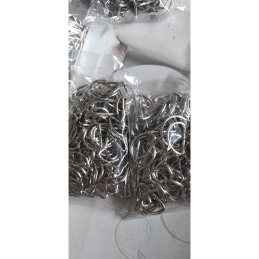Set 10 cái khoen chữ D loại 4cm dày 2.5mm màu bạc sáng hàng chuẩn