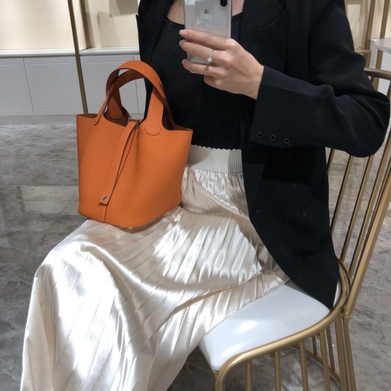 Túi Xách Da Bò Thật Phối Màu Đơn Giản Thời Trang Mới Năm 2021