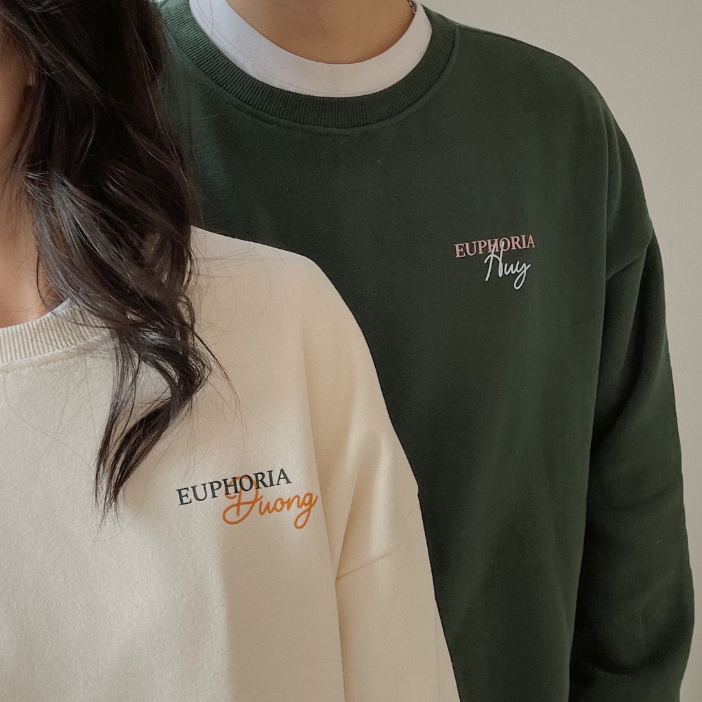 Áo nỉ bông unisex nam nữ - EUPHORIA - Tặng 4 ảnh in khi chọn gói quà - vuver.vn