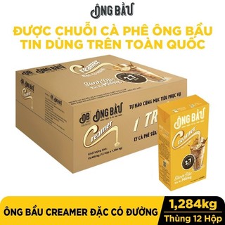 Ông bầu - thùng 12 hộp sữa ông bầu creamer đặc có đường - hộp 1,284 kg